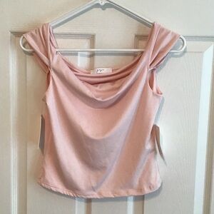 Gaze Soft Pink Draped Blouse